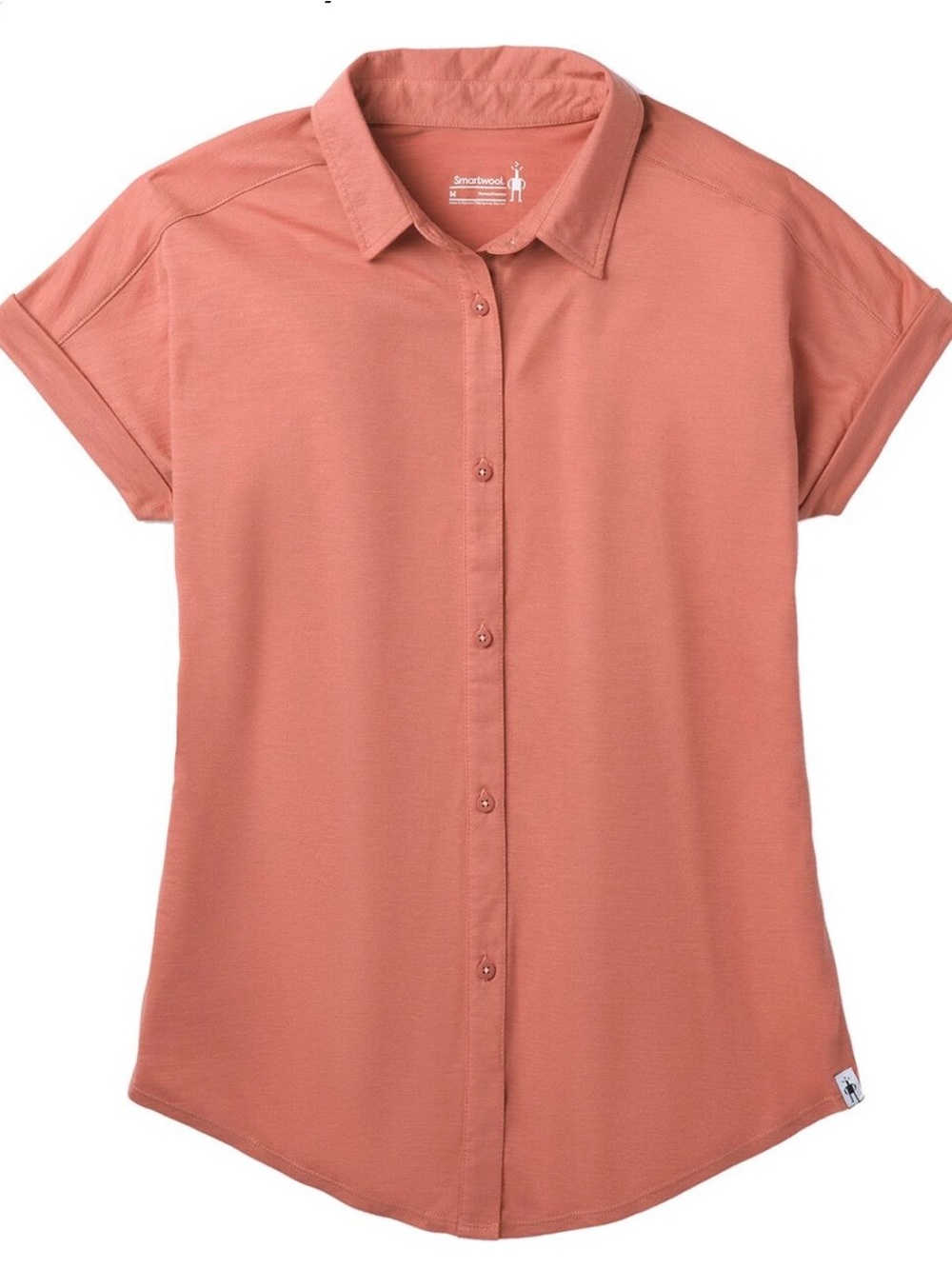 Smartwool Women's Short Sleeve Button Polo in Dusty Rose